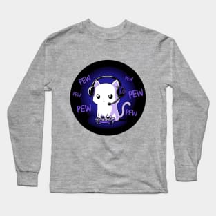 Cute funny cat gaming animal lover quote artwork Long Sleeve T-Shirt